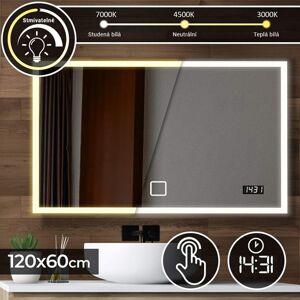 AQUAMARIN Koupelnové LED zrcadlo, 120 x 60 cm 88190