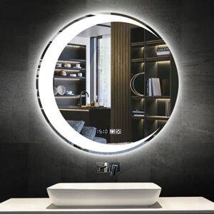 IREDA Koupelnové zrcadlo s LED osvětlením, kulaté, 70 cm 92020