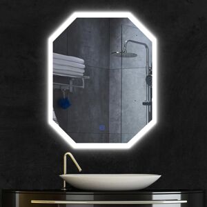IREDA Koupelnové zrcadlo s LED osvětlením, 80 x 60 cm 92033