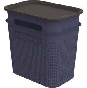 BRISEN set boxů s víkem, 7 l, 2 ks, modrá