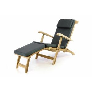 Divero Florentine 50389 Zahradní dřevěné lehátko + polstrování - antracit