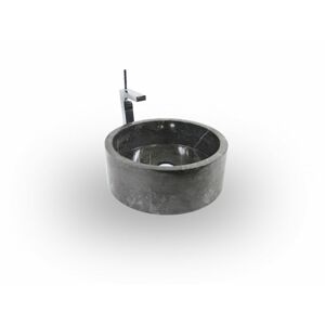 Indera Mirus 509 Ø40 Black Umyvadlo z přírodního kamene na desku 55392