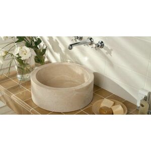 Indera Mirus 509 Ø40 Cream Umyvadlo z přírodního kamene na desku 55393