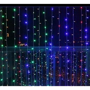 VOLTRONIC® 59570 Vánoční osvětlení - světelný závěs - 3x3 m barevná 300 LED