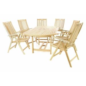 DIVERO 60463 zahradní nábytek z teaku, rozkládací stůl 170/230cm