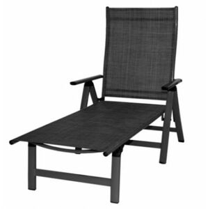 sun garden LONDON 7197 Polohovatelné lehátko černá + antracit