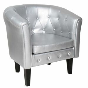 Miadomodo Chesterfield 58 x 71 x 70 cm stříbrné