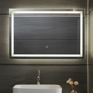 Aquamarin Koupelnové zrcadlo s LED osvětlením, 90 x 60 cm 80777