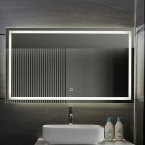 Aquamarin Koupelnové zrcadlo s LED osvětlením, 120 x 70 cm 80782