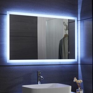 Aquamarin zrcadlo s LED osvětlením, 80 x 60 cm 80785