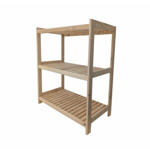 Gaboni 92678 Dřevěný regál se 3 policemi, 93 x 70 x 43 cm